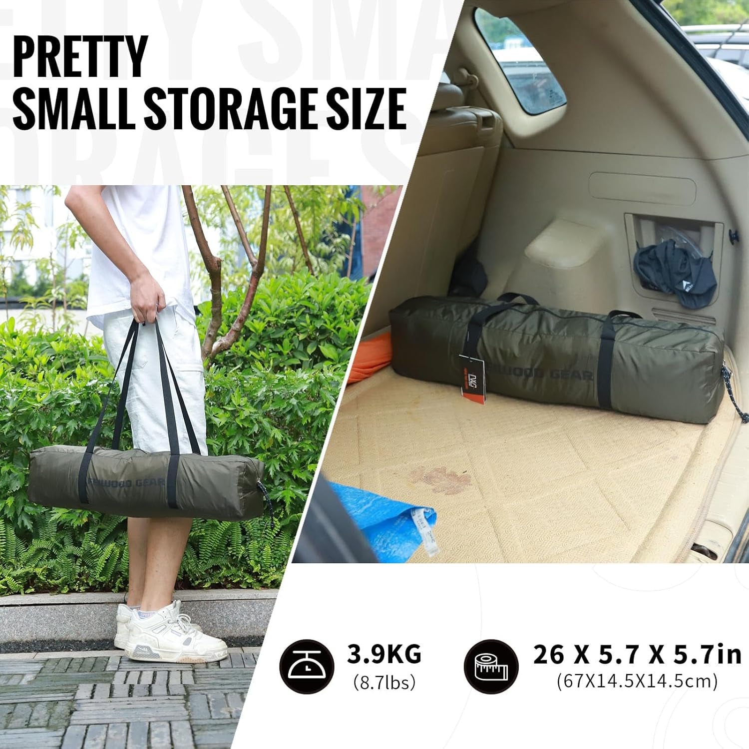 Car Awning Camping Tarp for SUV, Truck Canopy Waterproof 19 X 13.3 X 8.6 FT Tailgate Awning for Camping,Van,Mpv,Jeep