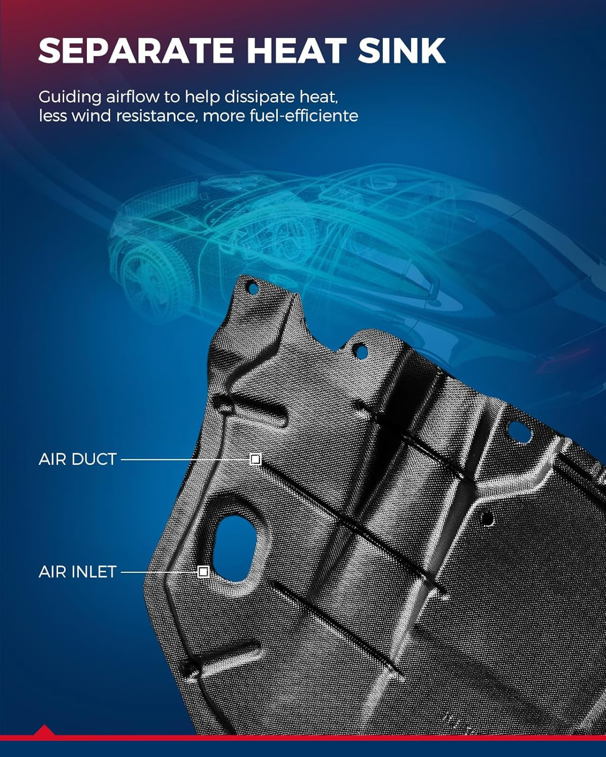 Engine Splash Shield Compatible with 2012-2014 Camry Replace# 1228177, 1228178