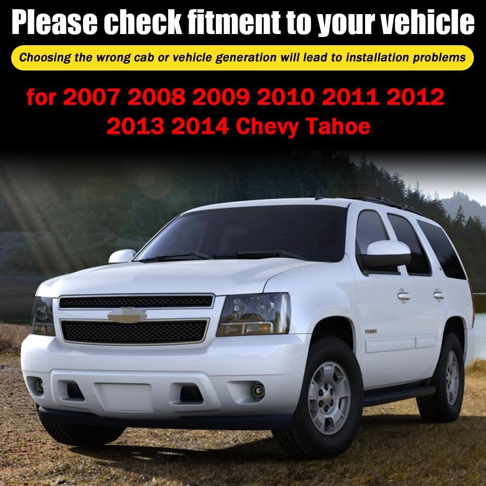 Tape-On Rain Guards for 2007-2014 Chevy Tahoe, for 2007-2014 Chevrolet Tahoe Accessories,Side Vent Visors Shades Window Deflectors for Chevrolet Tahoe