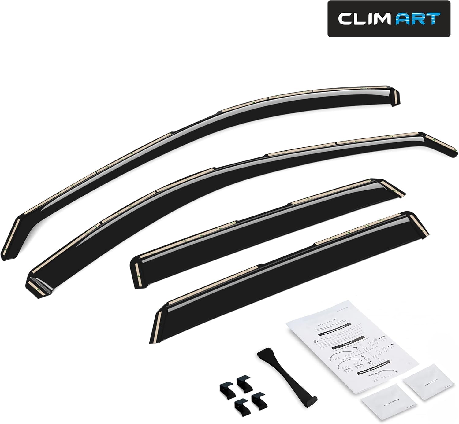 In-Channel Incredibly Durable Rain Guards for Mazda CX-5 2017-2025, Original Window Deflectors, Vent Deflector, Vent Window Visors, Dark Smoke Car Accessories, 4 Pcs. - 617269