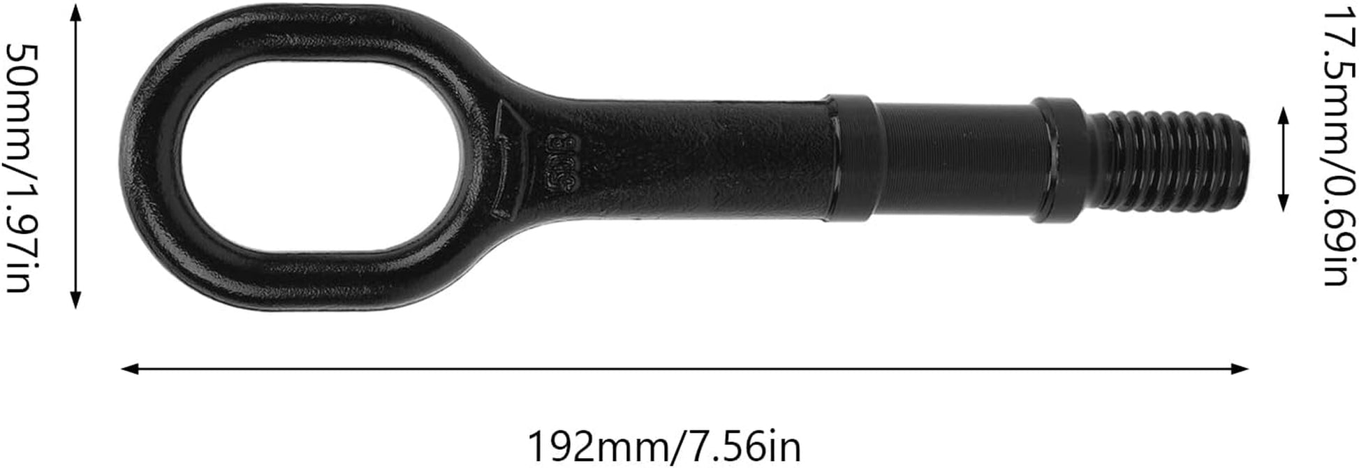 Car Tow Hook, 1T0 805 615 a Heavy Duty Bumper Trailer Black for Automobile