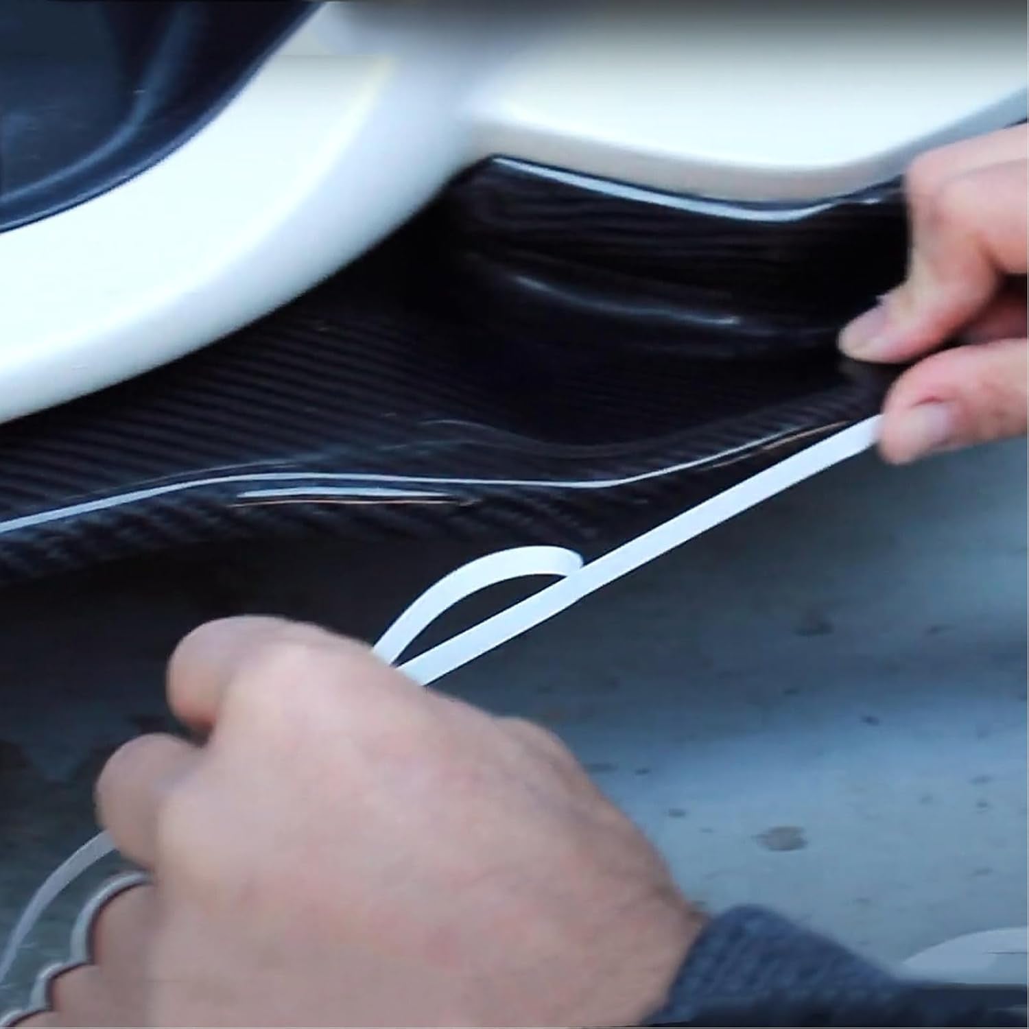 Vinyl Pinstriping Tape Pinstriping Decals DIY Stickers Striping for Car Motorcycle Home Door 1/5" Black