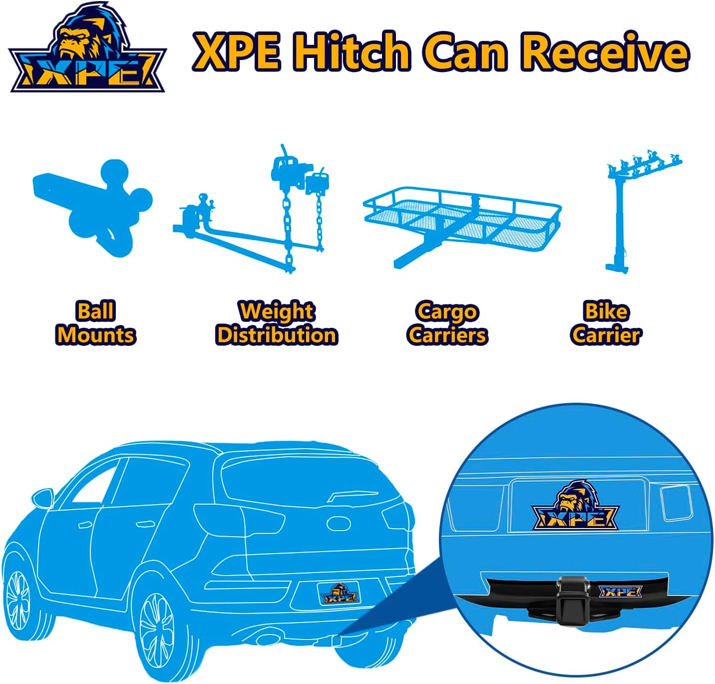 Class 3 Trailer Hitch for Jeep Gladiator Jt(2020-2023),2-Inch Hitch Receiver with Bolts,Tow Hitch with Anti-Rust Gloss Powder Coat, Black Trailer Hitch Kit for Pickup Truck Brand:  T02