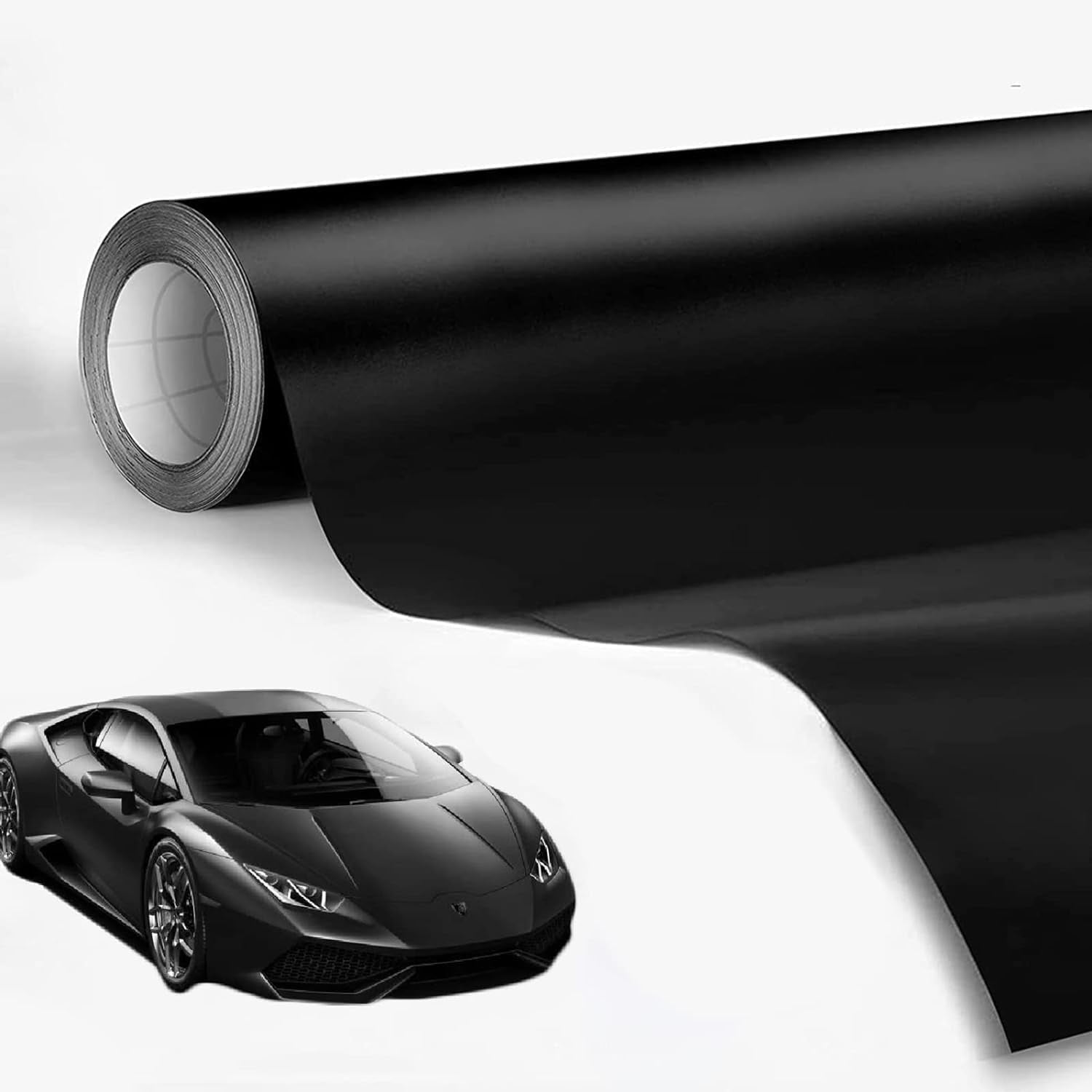 Matte Black Vinyl Wrap, Car Wrap Self Adhesive Film, Vinyl Wrap for Cars with Air Release Technology, Perfect for Cars DIY Exterior Interior Protection (1Ft X 10Ft)