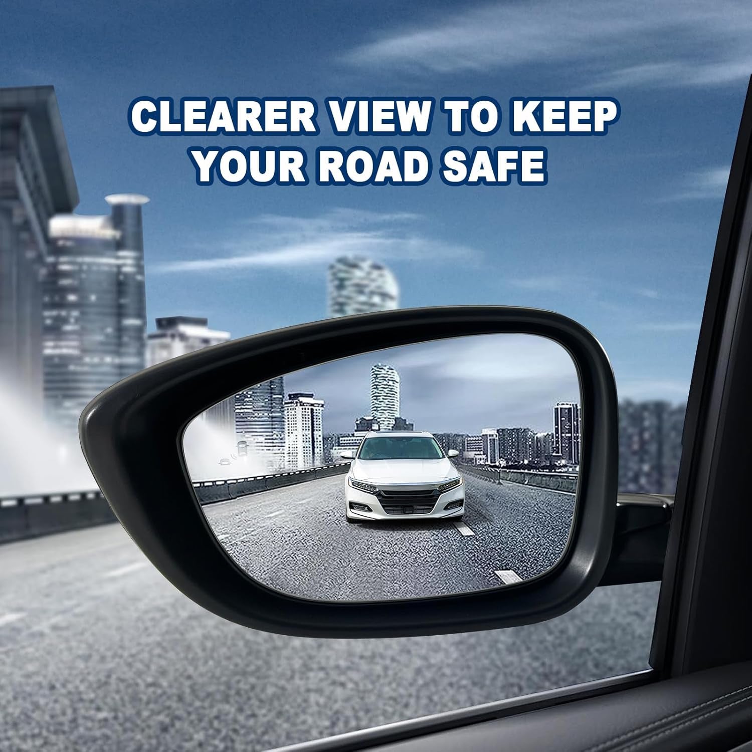 Left Driver Side Mirror Fits 2018-2022 Honda Accord LX, Sport with Power Glass, Heated, Blind Spot Detection and Manual Folding Match to Platinum White Pearl Replace HO1320329 (7Pins)