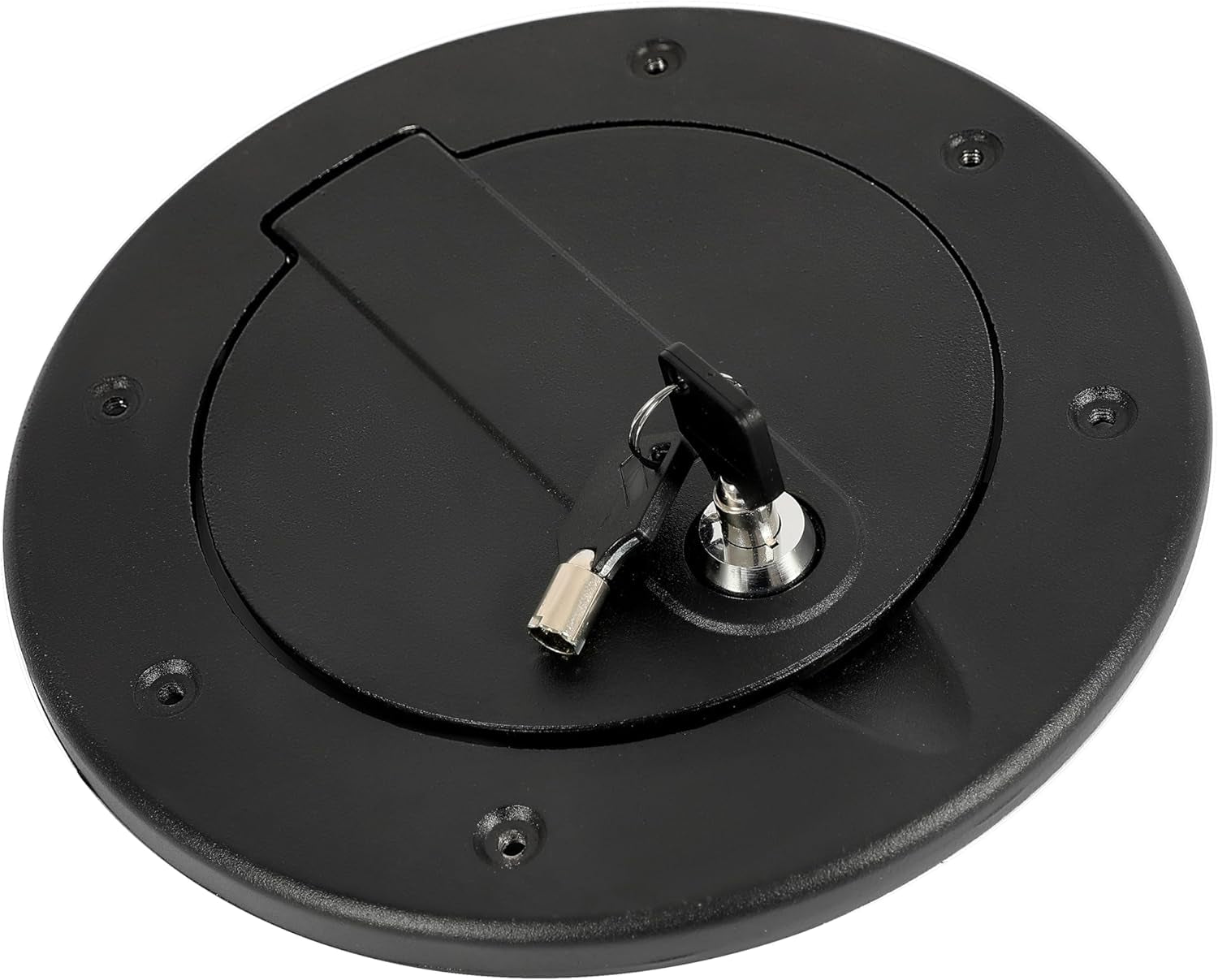 Locking Gas Cap Cover Compatible with 2003-2010 Hummer H3 H3T Fuel Tank Filler Door with Lock Aluminum Exterior Accessories (Textured Black)