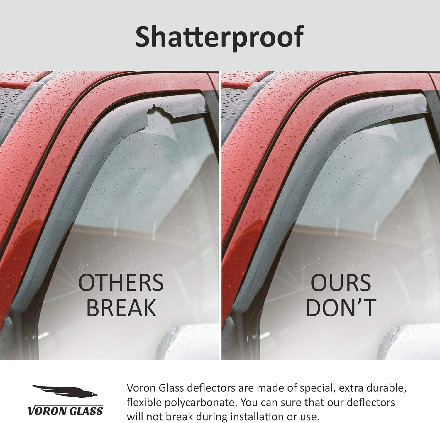 In-Channel Extra Durable Rain Guards for Jeep Gladiator 2020-2025, Window Deflectors, Vent Window Visors, 4 Pieces - 200292