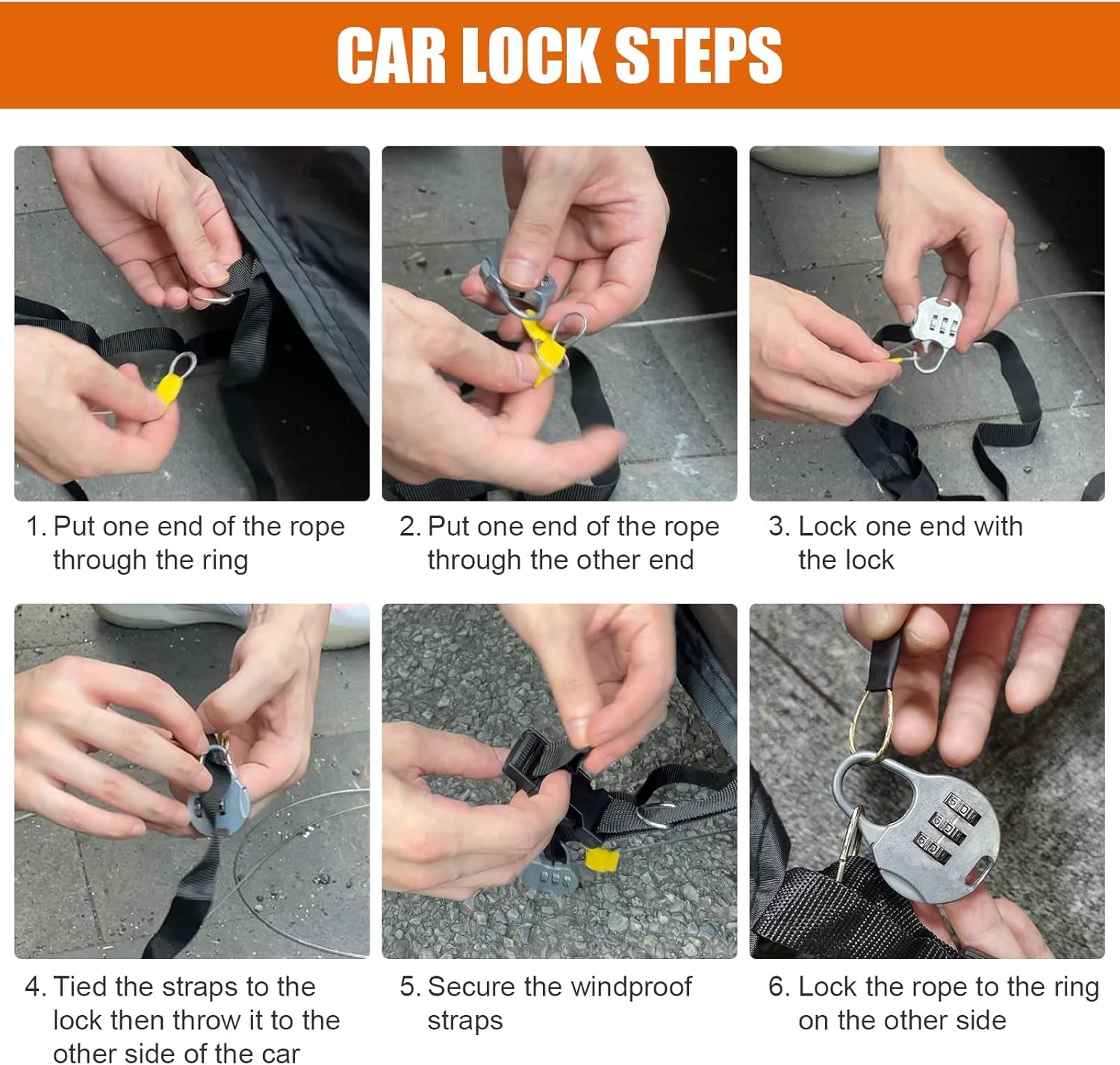 Waterproof Car Cover Replace for 2013-2025 Buick Encore, 6 Layers All Weather Car Covers with Zipper Door & Windproof Bands for Snow Rain Dust Protection