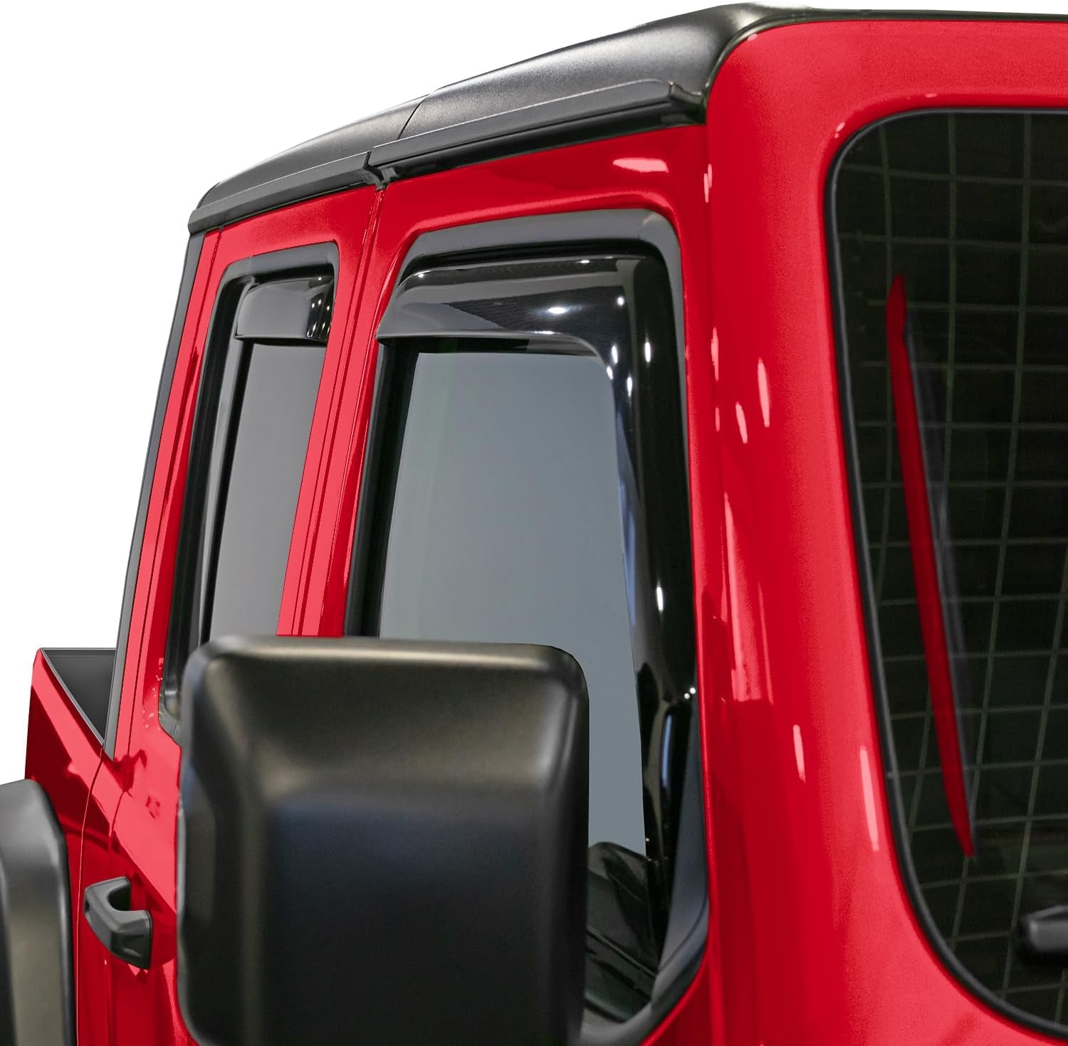 In-Channel Extra Durable Rain Guards for Jeep Gladiator 2020-2025, Window Deflectors, Vent Window Visors, 4 Pieces - 200292