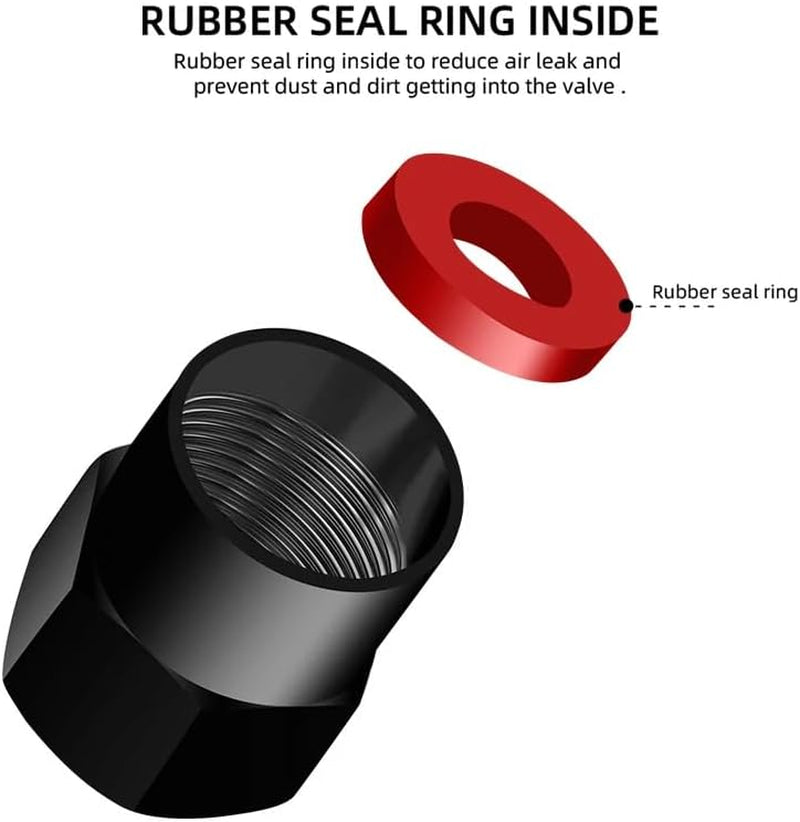 Car Wheel Tire Valve Stem Caps for Mitsubishi Triton 2015-2018, Tire Valve Caps Stem Covers Dust Caps for Car Tyres Car Wheel Air Cover Tire Air Cap Car Accessories,Silver-A