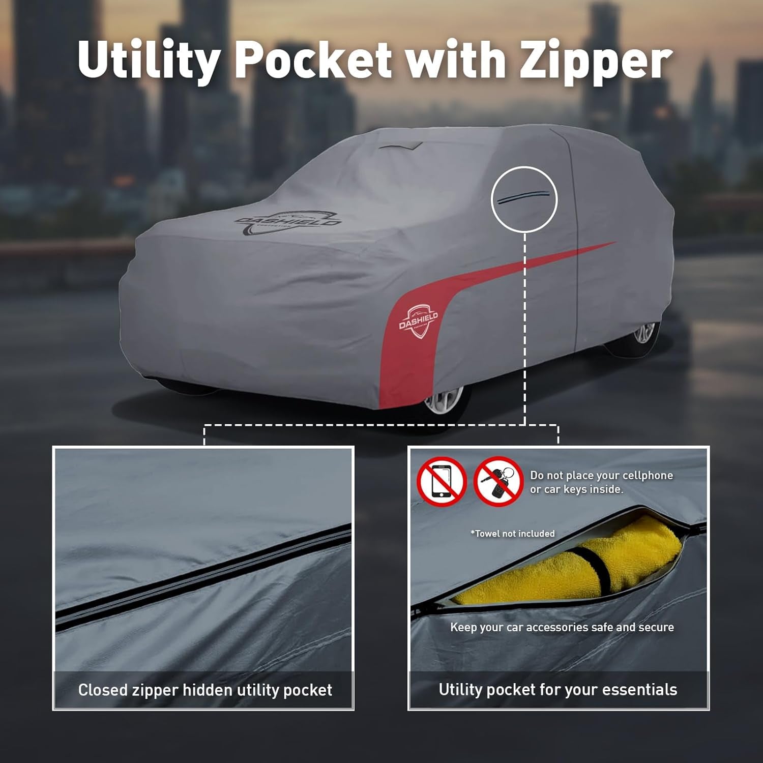 Ultimum Lite Car Cover for Ford Model a 1928-1931 Pickup 2-Door, with Zipper Breathable All Weather Protection Scratch, Dust, Sun, Snow, Rain Protection Indoor Outdoor