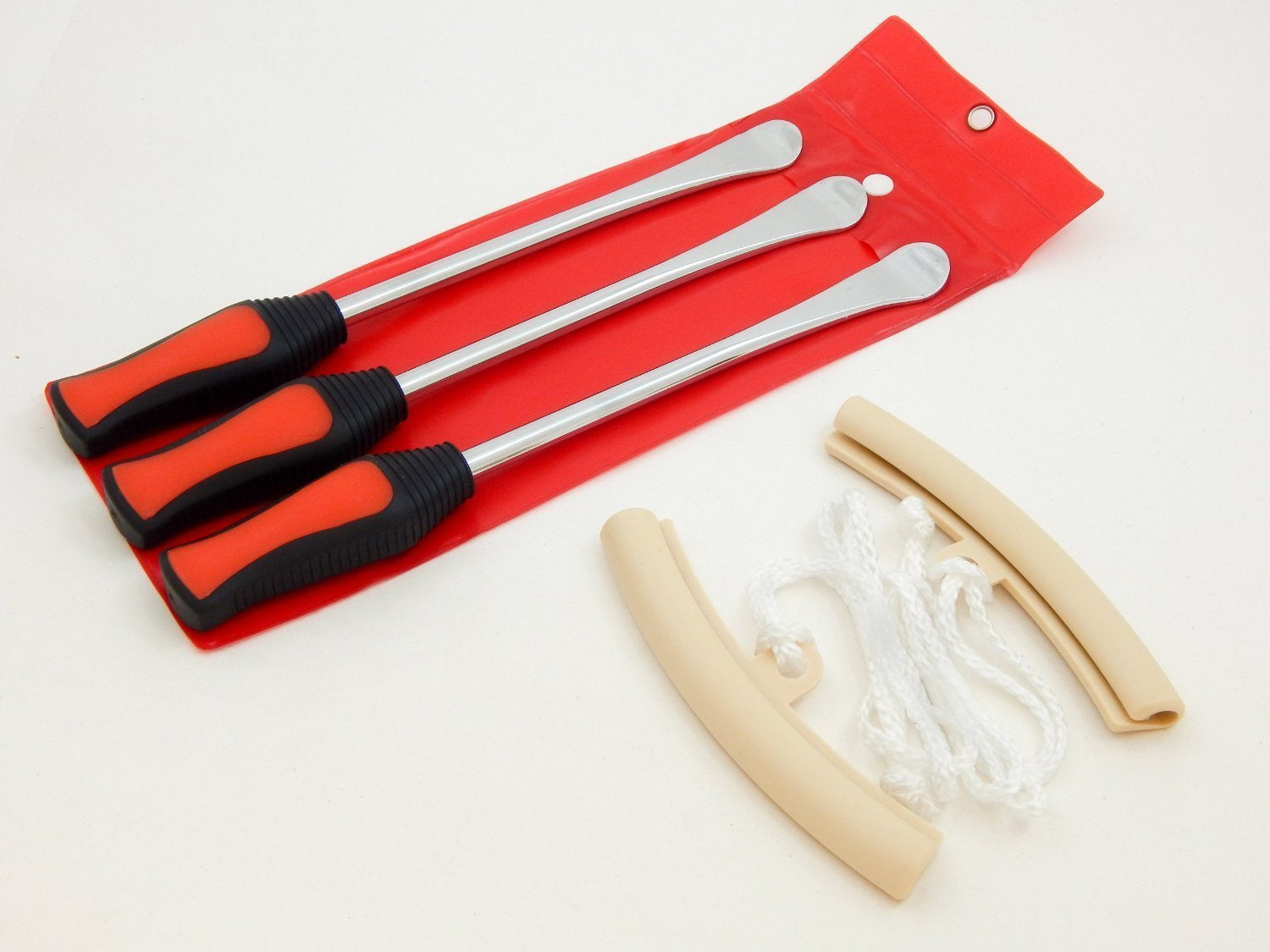 Three Tire Change Spoons Motorcycle Tire Irons Changer Levers Changing Tool with Rim Protector Kit