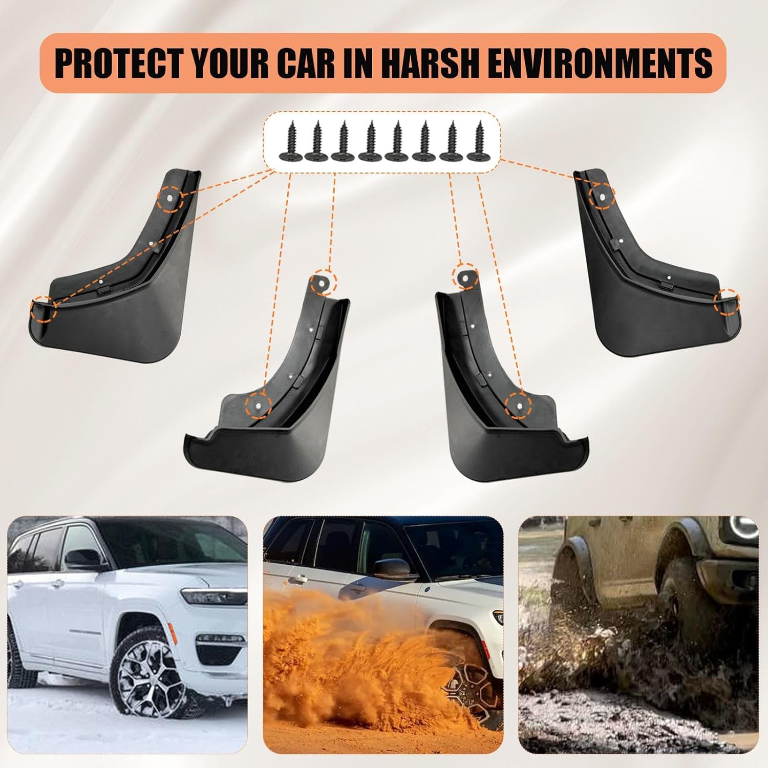 Mud Flaps Compatible with Chevrolet Trax 2024 2025 - Splash Guards Fender Guards for Chevy Trax Exterior Accessories 2024 2025 No Drill Splash Guards (4PCS)