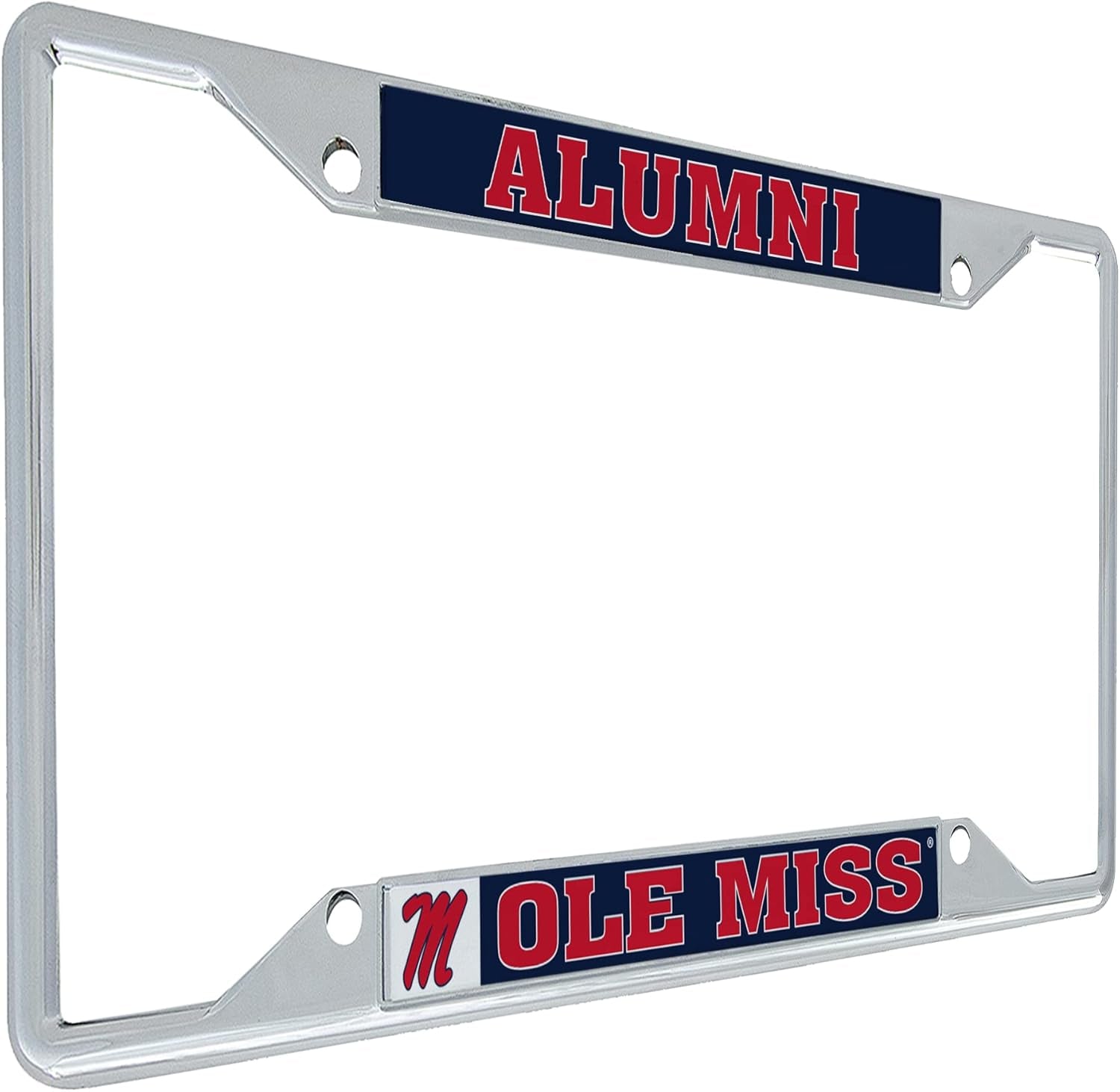 University of Mississippi Rebels Ole Miss U of M Metal License Plate Frame for Front or Back of Car Officially Licensed (Alumni)