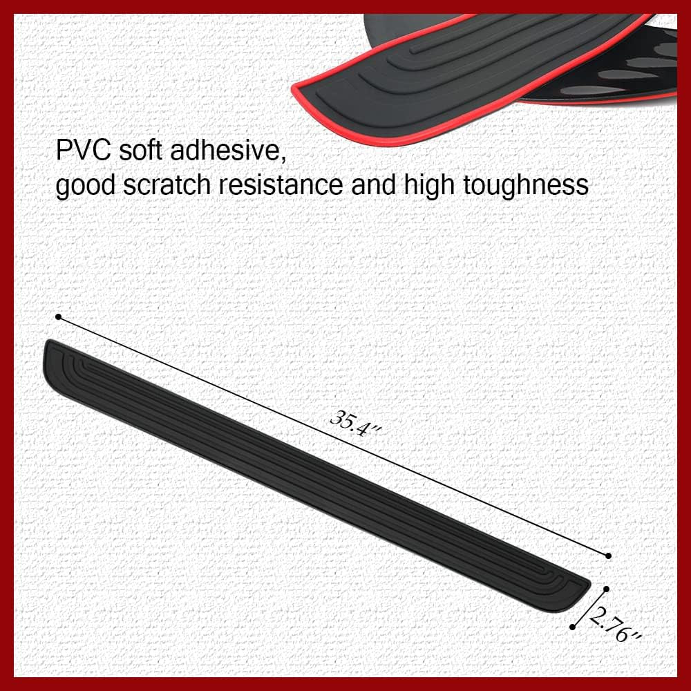 Car Rear Bumper Protector Guard, Universal Rubber Scratch-Resistant Trunk Door Sill Protector, Car Exterior Accessories Scratch-Resistant Rubber Guard Fit for Cars, Suvs