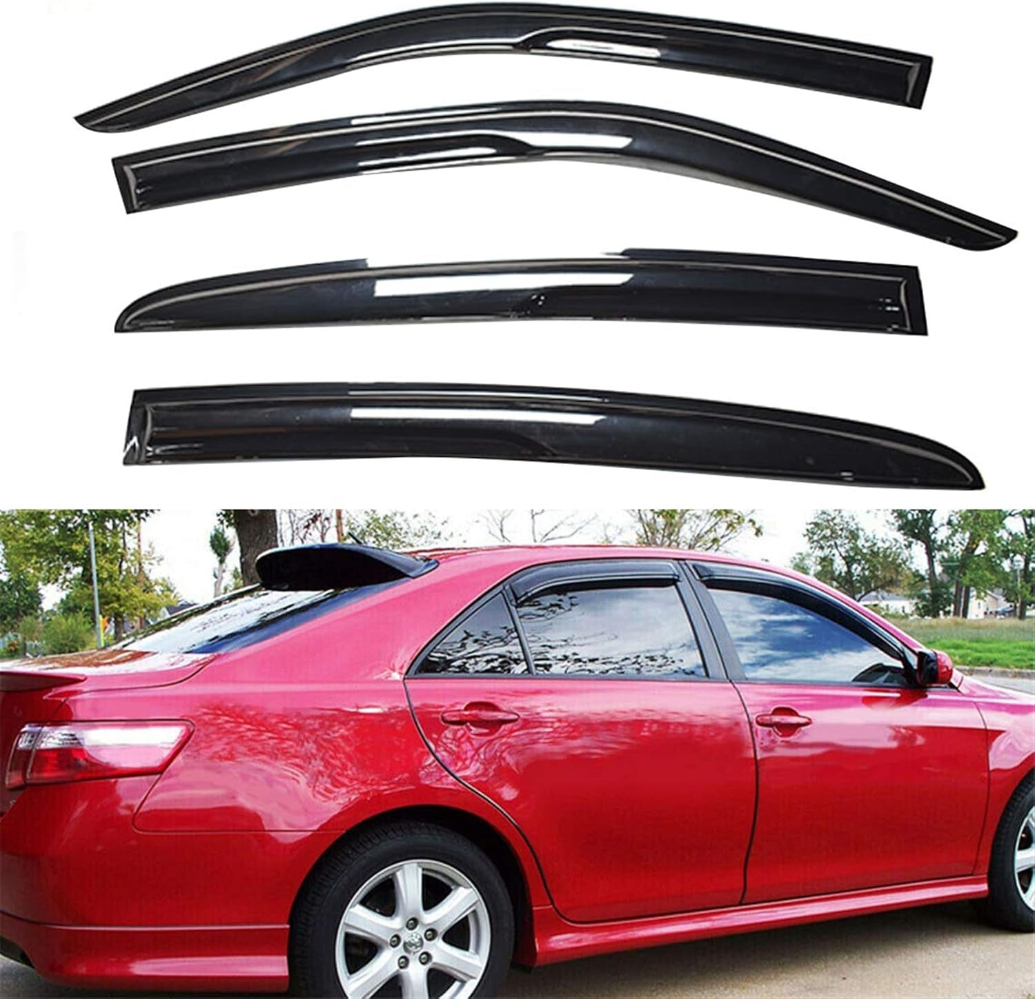 Window Visors Rain Guards Vent Shade Replacement for Enforcer 2011-2020