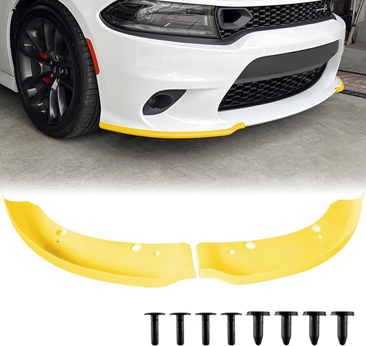 Dodge Charger Front Splitter Protector, Front Bumper Lip Split Protector Dedicated to the 2015-2023 Dodge Charger SRT 392/Scat Pack/Rt Scat Pack 2019-2023 GT/RT (Yellow)