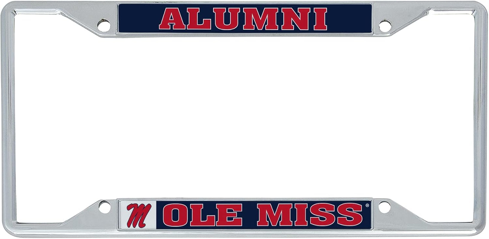 University of Mississippi Rebels Ole Miss U of M Metal License Plate Frame for Front or Back of Car Officially Licensed (Alumni)