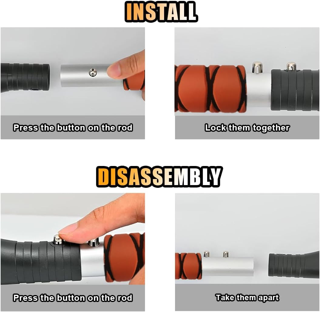 27" Car Snow Brush and Ice Scraper - Aluminum Snow Removal Tool with Ergonomic Foam Grip - Detachable Ice Scraper for Car Windshield and Window - Ice Shovel Tool Car Winter Accessories (Orange)