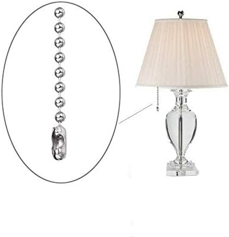 Pull Chain, 2 Pieces 36 Inch Stainless Steel Bead Chain, Great Pulling Force & Rustproof, 6 Size, 3.2Mm Ball Chain with 4 Free Matching Connectors - Silver (36 Inch)