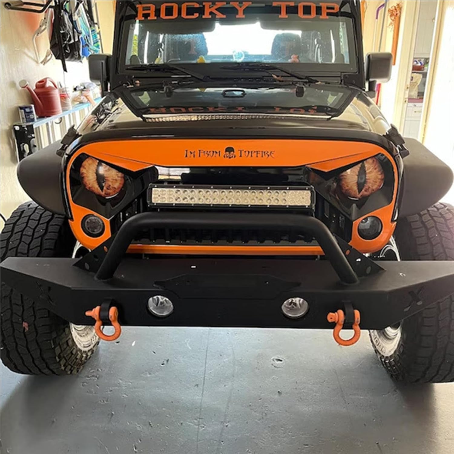 Beast Eyes Headlight Decals Pair, Eyes Decal for Jeep Headlights, round Headlight Decal,3D Stereo Eyes Headlight Decal Stickers, Funny Decals for Truck Car Body Window Bumper Decoration (#04)