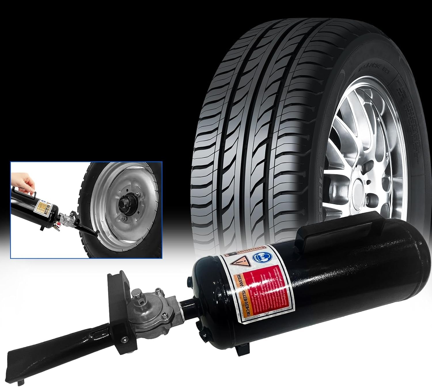 Tire Bead Seater, 3Gal / 11.4L Air Bead Blaster Tire Inflator, Handheld Tire Air Blaster, Wheel Trigger Seating Tool Inflator for Tractor Truck ATV Car, 87-116 PSI Operating Pressure