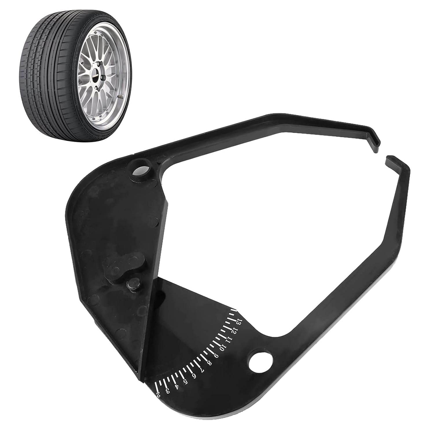 Car Tire Caliper, Wheel Caliper Tool, Wheel Width Caliper, Portable Wheel Rim Width Measuring Tool Tire Balancer Car Wheel Caliper Car Measuring Tool