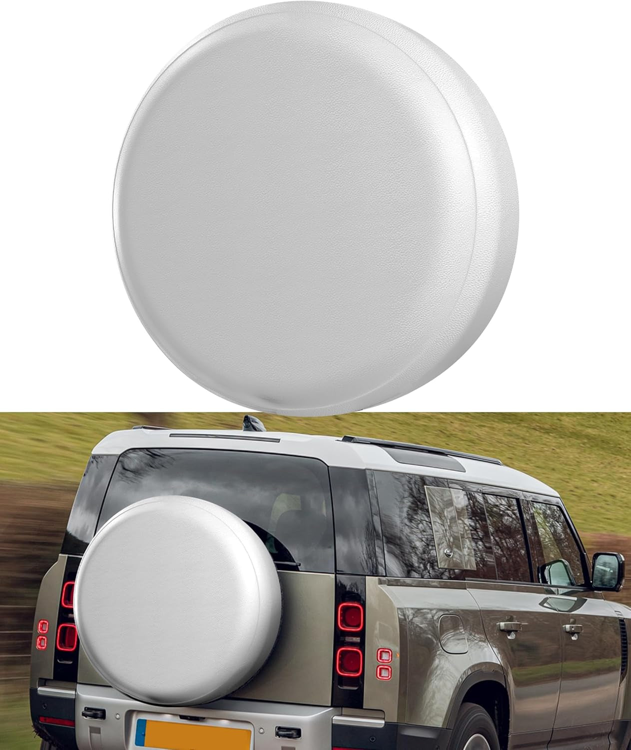 Spare Tire Cover,Camper Spare Tire Cover,Car Accessories Weatherproof Tire Cover,Tire Protectors for Jeep,Trailer,Rv,Suv,Truck (Silver, 13Inch Fits for Tire Diameters 22" - 23")