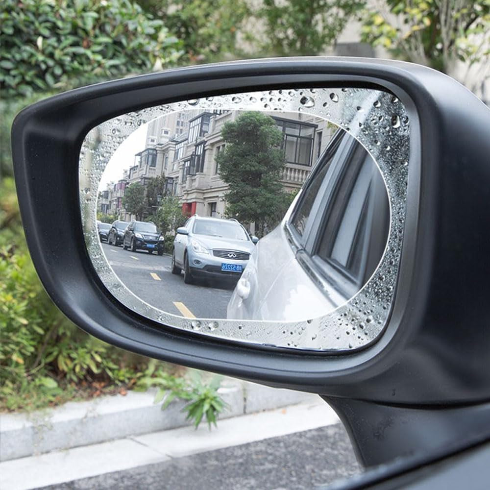 Car Rearview Mirror Film, 5.9"X3.9"Hd Nano Waterproof Rainproof Transparent Protective Sticker, Universal Car Windows, Rearview Mirrors, Protective Film for Car Rear View Mirrors Side Windows (6PCS)