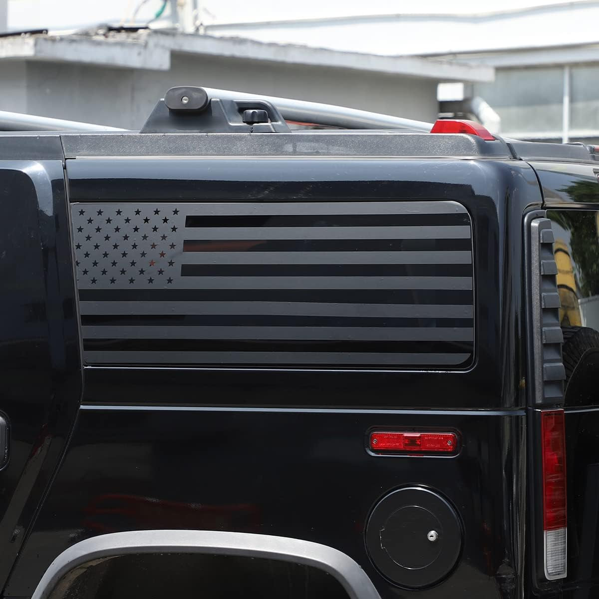 American Flag Vinyl Rear Side Window Decals Compatible with Hummer H2 2003-2009,Window Decals Precut Stickers Exterior Accessories (American Flag)