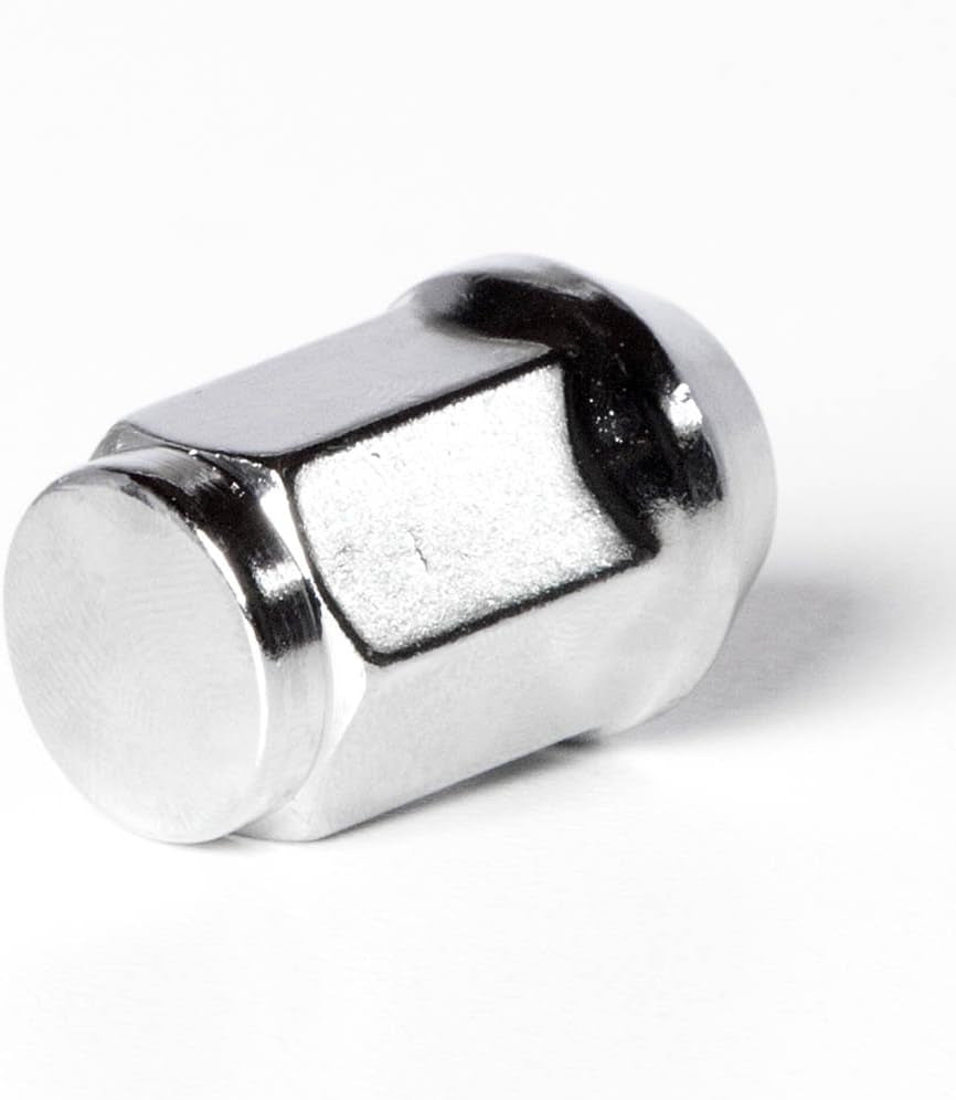 12X1.5 Chrome Closed End Bulge Acorn Lug Nuts Cone Seat Forged Steel (20 Pieces)