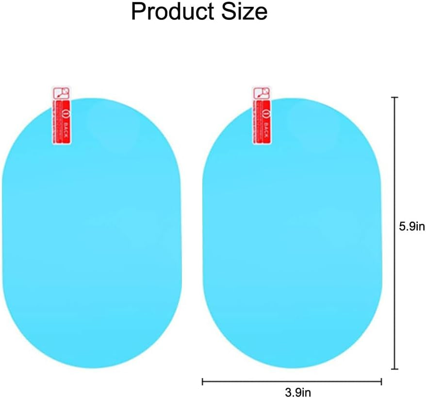 Car Rearview Mirror Film, 5.9"X3.9"Hd Nano Waterproof Rainproof Transparent Protective Sticker, Universal Car Windows, Rearview Mirrors, Protective Film for Car Rear View Mirrors Side Windows (6PCS)