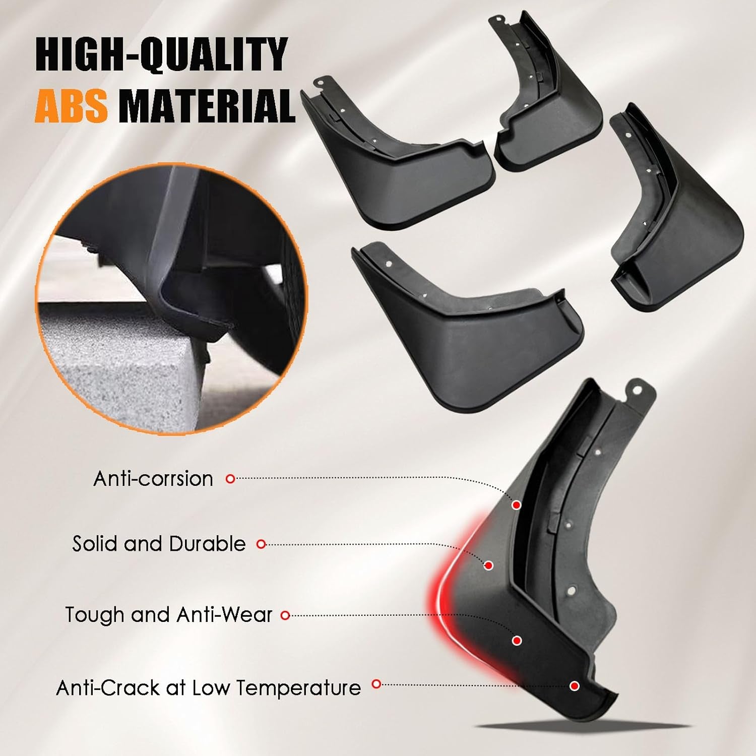 Mud Flaps Compatible with Chevrolet Trax 2024 2025 - Splash Guards Fender Guards for Chevy Trax Exterior Accessories 2024 2025 No Drill Splash Guards (4PCS)