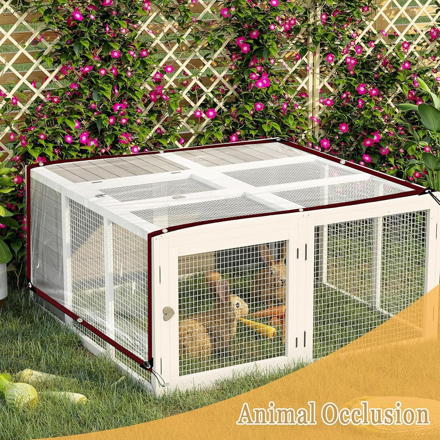 Clear Tarp Waterproof 4X6 FT - Plastic Small Tarps Heavy Duty Cover for Patio Enclosures Winter Protection for Plants Gardens Chicken Coops and Patios