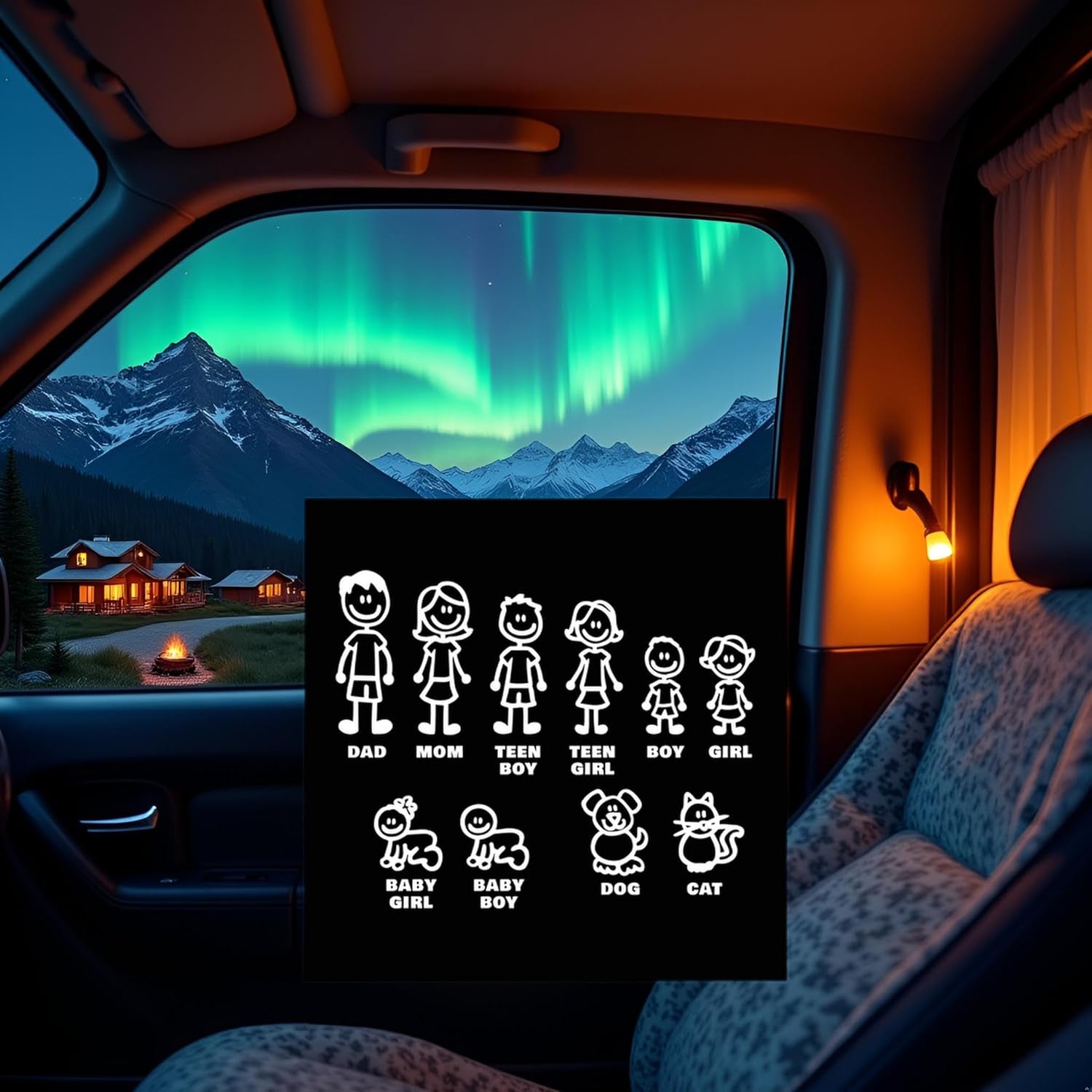 White Car Sticker I Love My Family Car Bling Stickers and Decals Pet Cat Dog Animal Decal for Car Window Phone Notebook Decorative Cars Walls Exterior Accessories