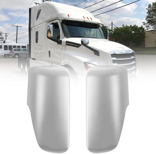 Pair of Truck Mirror Covers Chrome Housing Door Rearview Door Side Mirror Covers for 2018+ Freightliner Cascadia