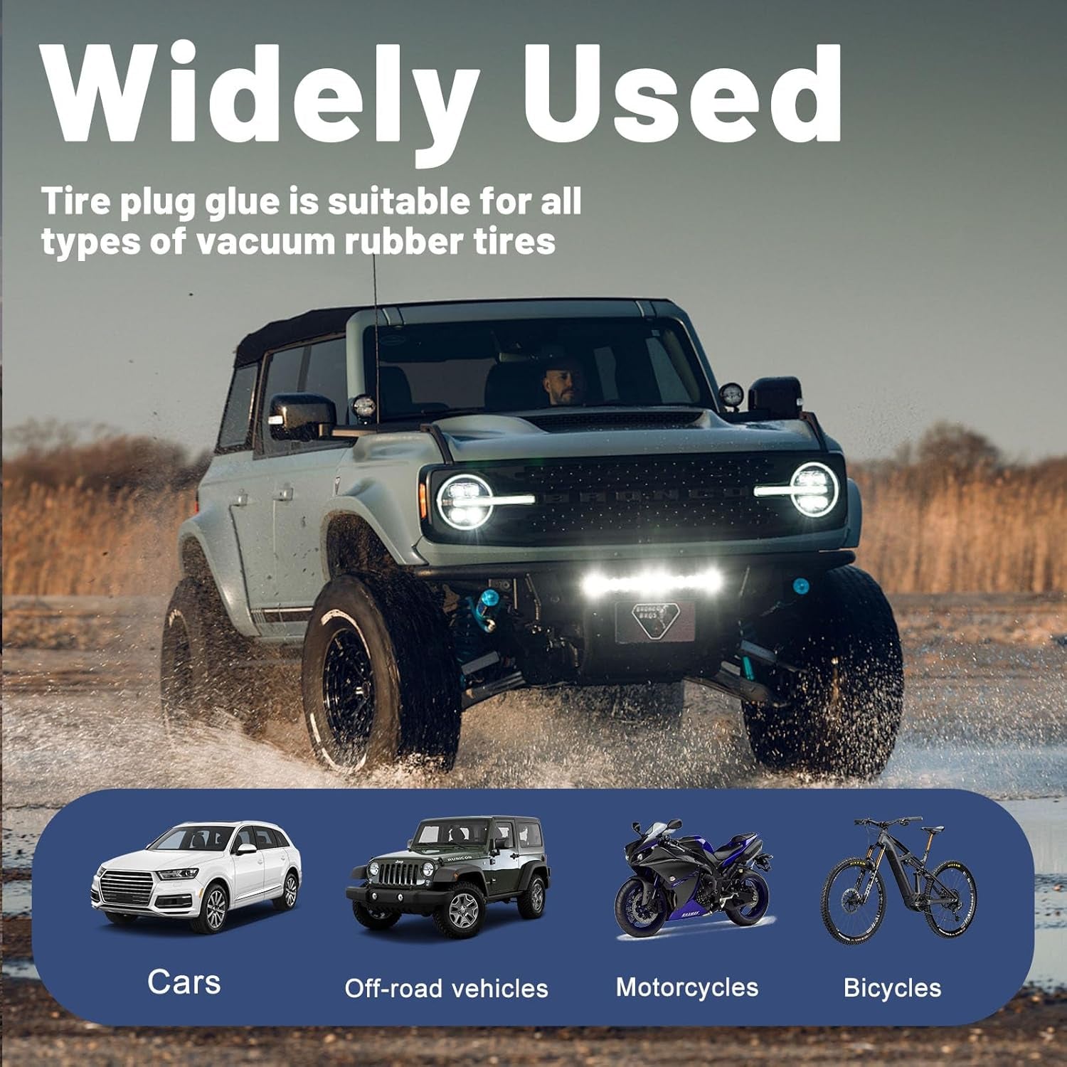 24Pcs Tire Repair Glue Kit, 120Ml Tire Patch Glue with Rubber Nail, for Vacuum Tires Puncture Repair on Cars, Motorcycles, Trucks, and Tractors, Super Sticky