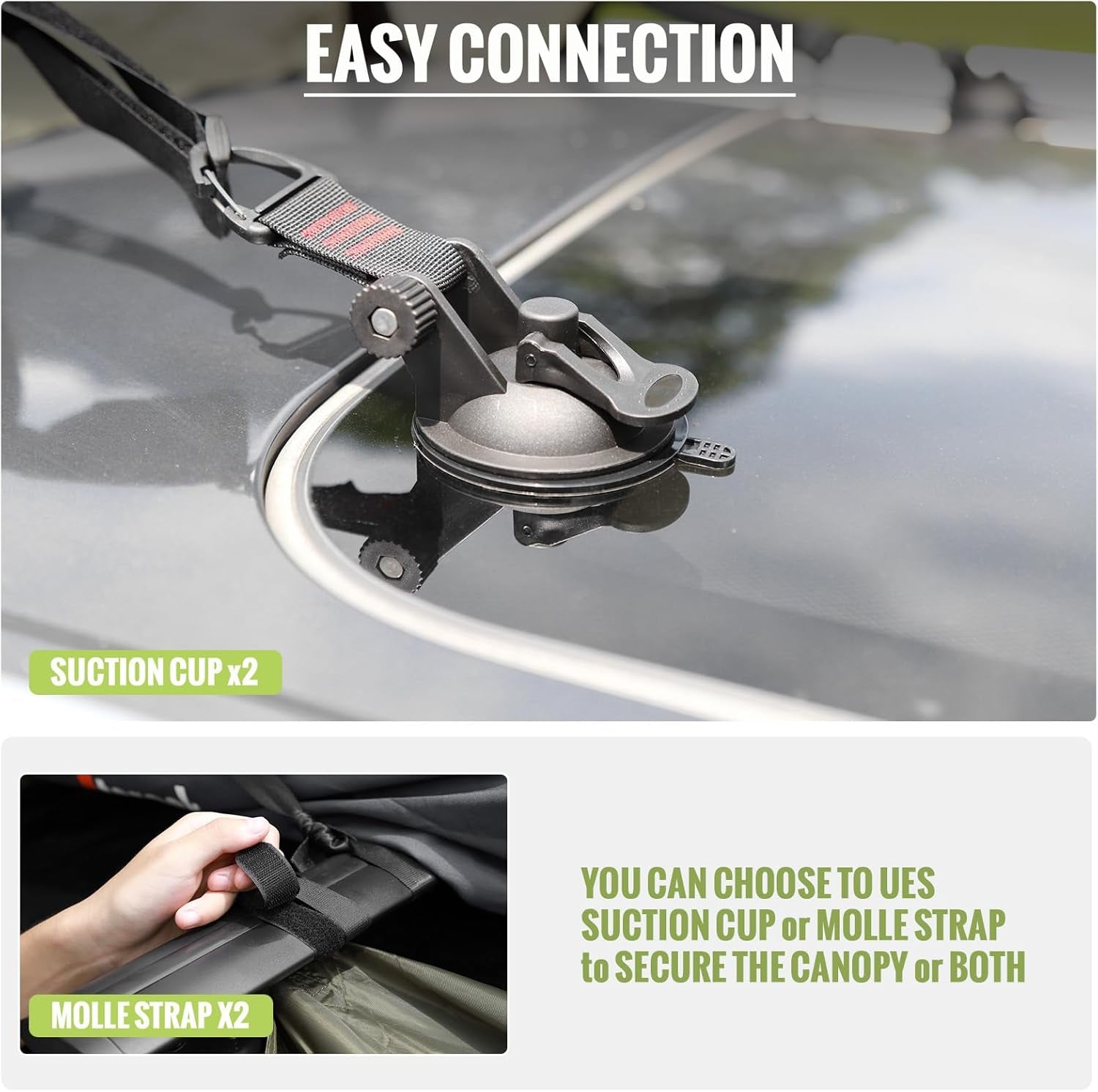 Car Awning Camping Tarp for SUV, Truck Canopy Waterproof 19 X 13.3 X 8.6 FT Tailgate Awning for Camping,Van,Mpv,Jeep