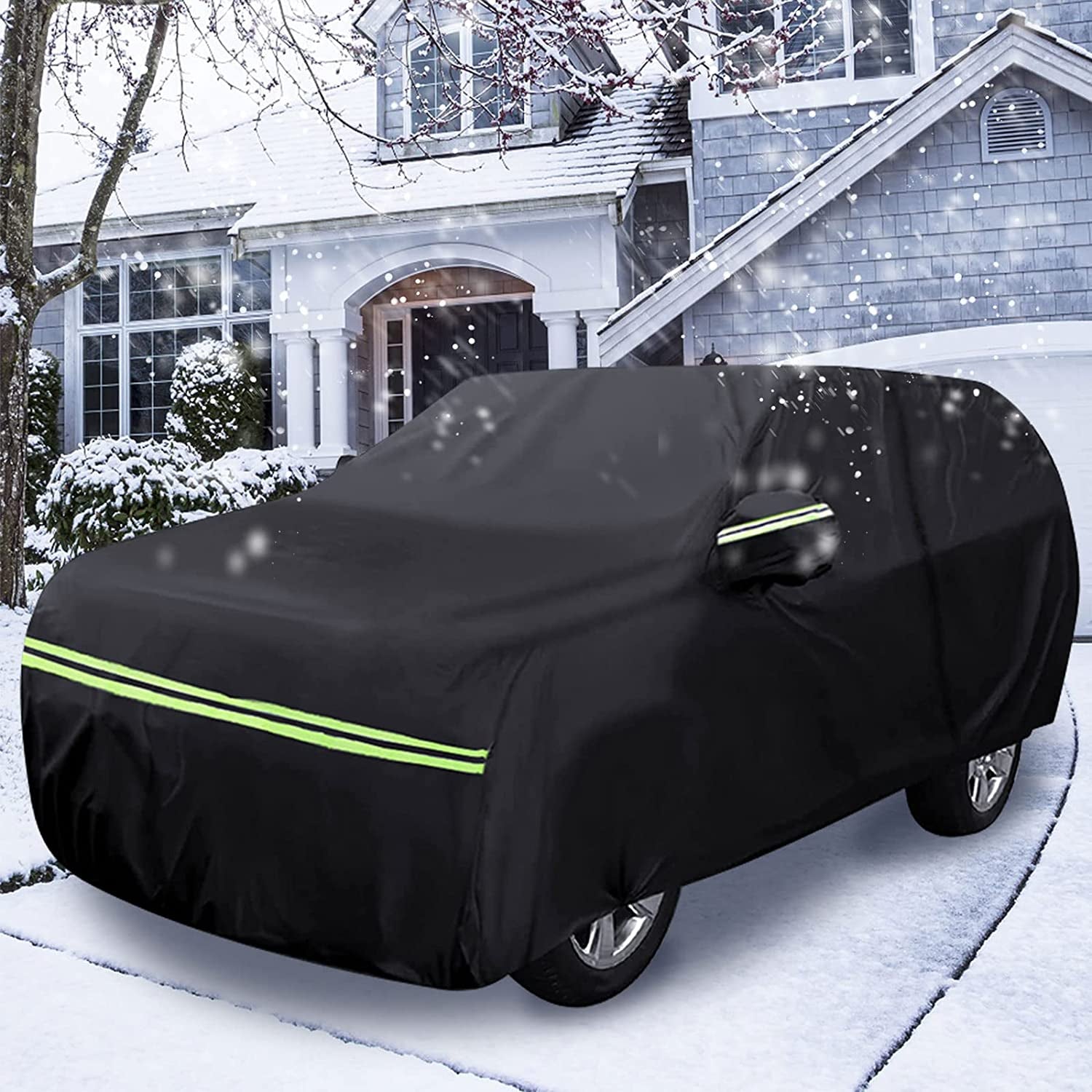 Waterproof Car Cover Replace for 2013-2025 Buick Encore, 6 Layers All Weather Car Covers with Zipper Door & Windproof Bands for Snow Rain Dust Protection