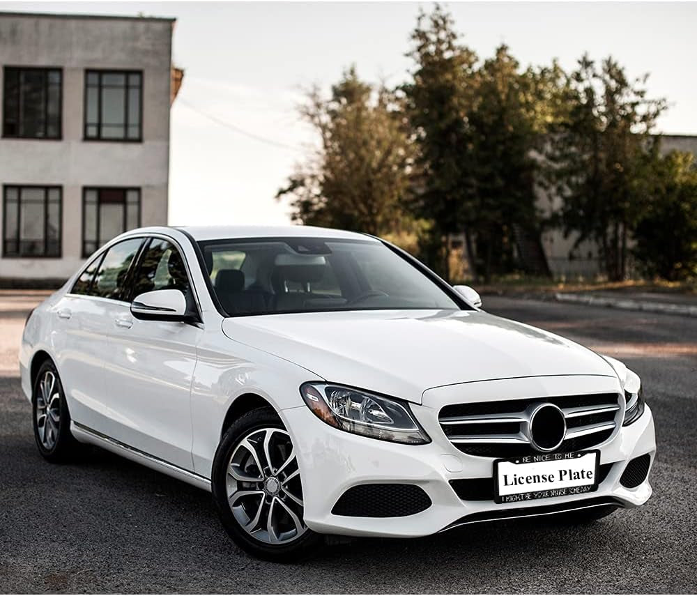 Be Nice to Me I Might Be Your Nurse Someday Aluminum Alloy License Plate Frame Applicable to US Standard Car Metal Car Tag Frame Funny Front License Plate Holder for Women Men(1 Pack)