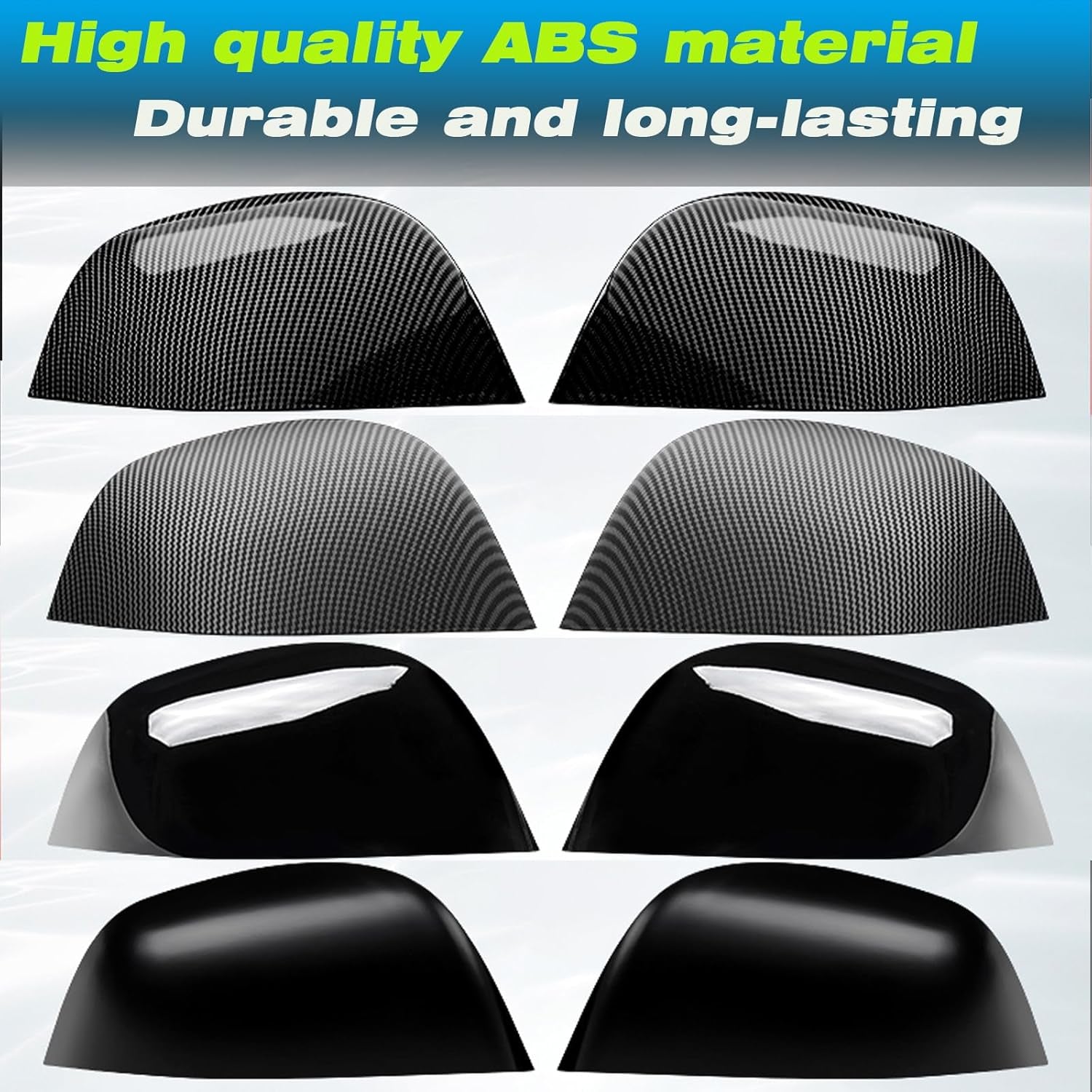 For Tesla Model 3 Rearview Mirror Guard Cover, Side Mirror Cover Exterior Accessories Fit for Tesla Model 3 2017-2025 (Model 3-Matt Black)