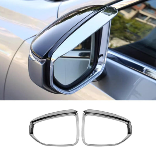 Auto Accessories Fit for Lexus NX 250 350H 450H+ 2022 2023 2024 Rearview Mirror Rain Eyebrow Covers Trim (Chrome Silver) ABS 2PCS