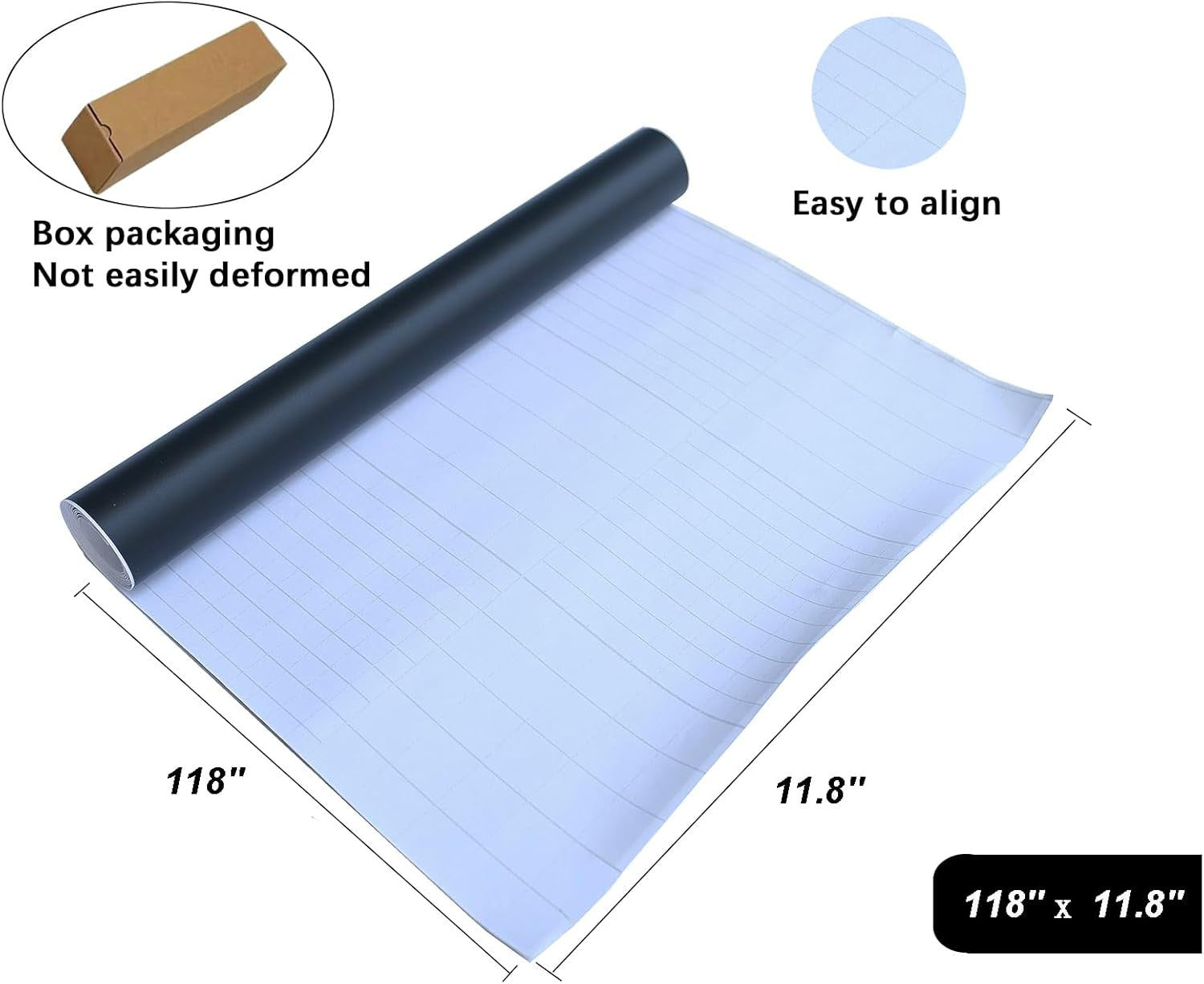 Matte Black Vinyl Wrap, Car Wrap Self Adhesive Film, Vinyl Wrap for Cars with Air Release Technology, Perfect for Cars DIY Exterior Interior Protection (1Ft X 10Ft)