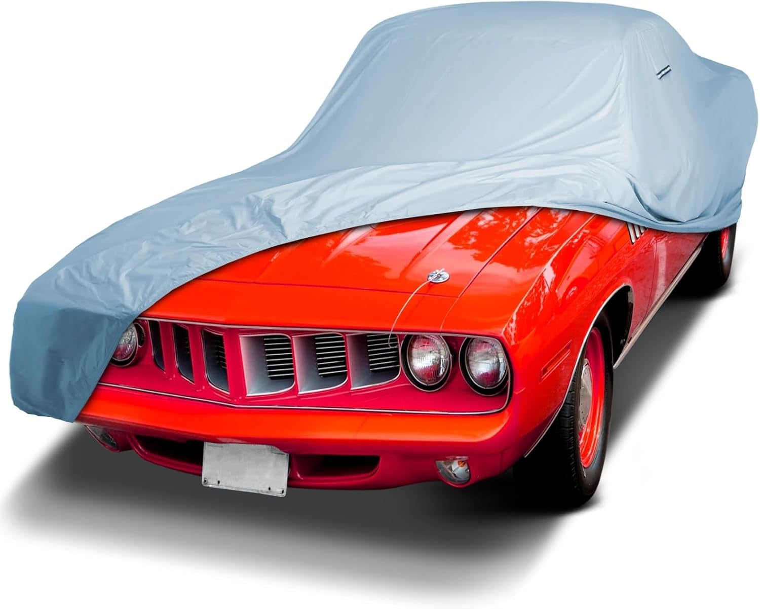 Premium Car Cover for 1967-1969 Plymouth Barracuda Heavy Duty Waterproof All-Weather Automobiles Custom Fit Indoor Outdoor UV Snow Protection Covers with Straps and Bag