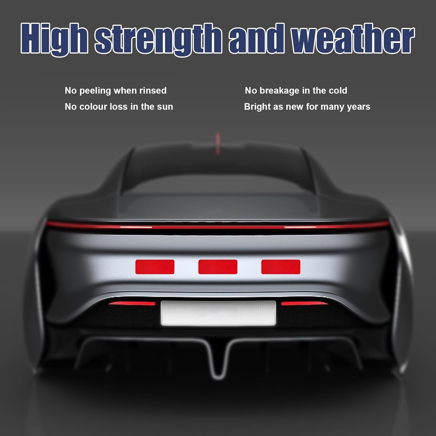 20PCS Warning Reflective Stickers, Night Visibility Safety Reflective Sticker, Waterproof Auto Reflector Tape for Bumper Clothing Trailers Motorcycle Helmet, Car Accessories (Red)