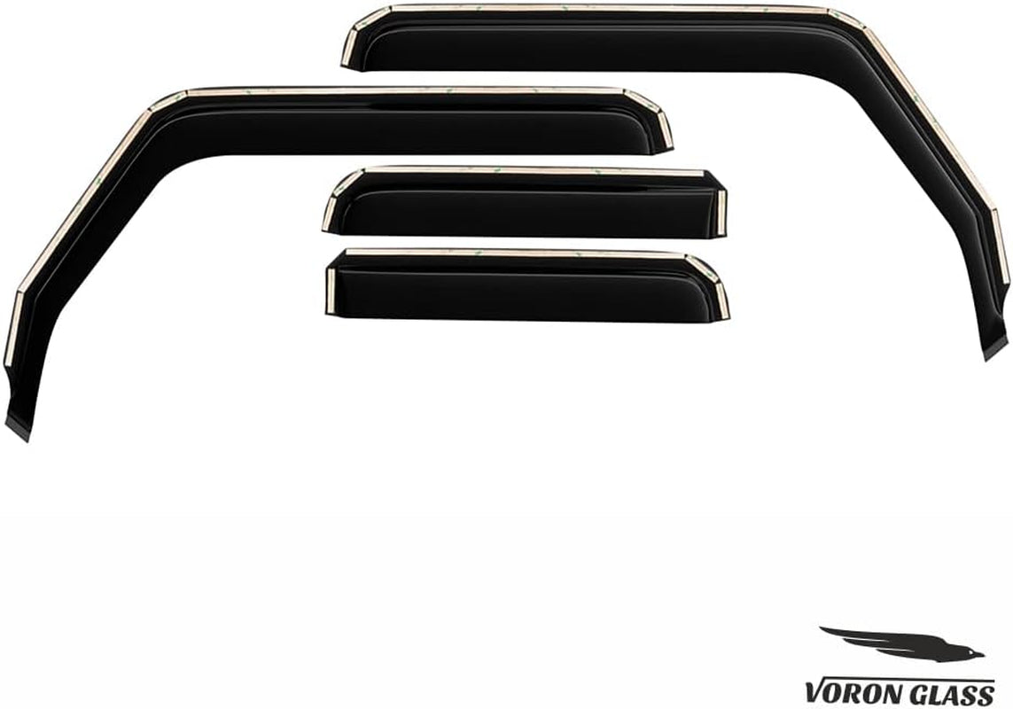 In-Channel Extra Durable Rain Guards for Jeep Gladiator 2020-2025, Window Deflectors, Vent Window Visors, 4 Pieces - 200292