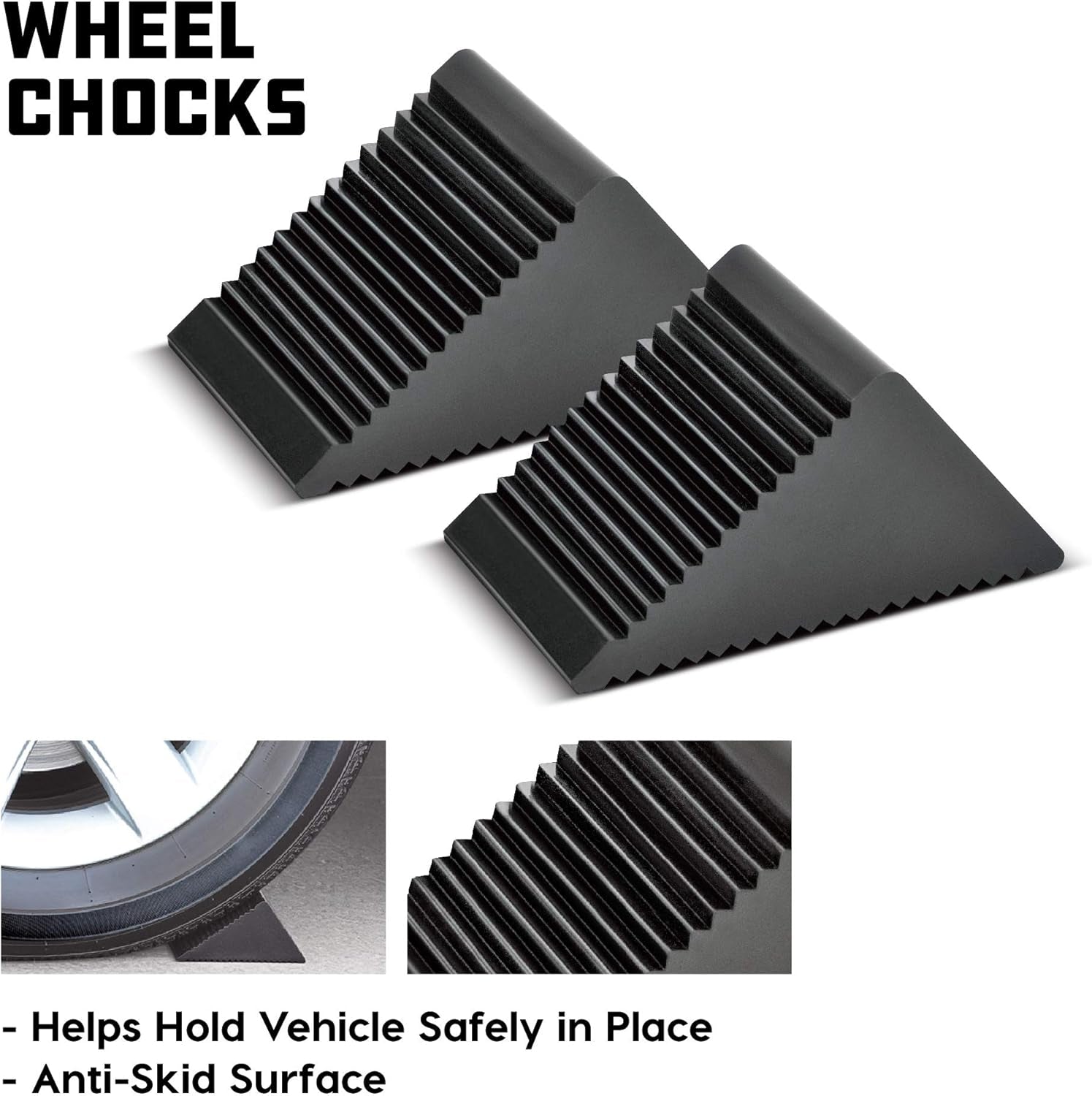 Powerbuilt 6 Piece Car Jack and Garage Creeper Service Set, 2 Ton Vehicle Lift, Jackstands, Folding Creeper, Wheel Chocks, Car Repair Garage Equipment - 640816, Large, Red