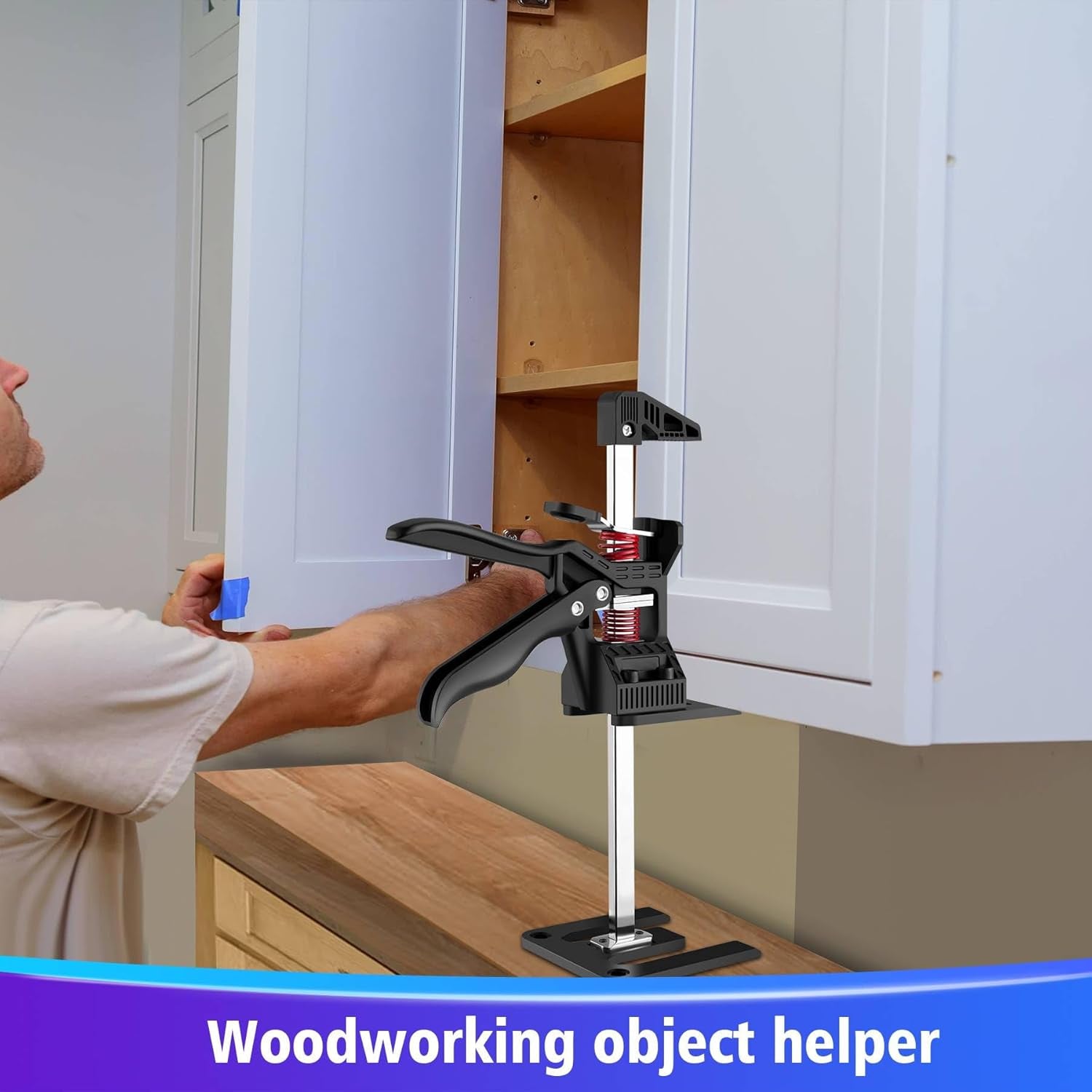 Labor Saving Arm Jack- Multifunctional Furniture Lifter Jacks,Easy Use Cabinets and Door Install Helper,All-Stainless Steel Lifting Jack