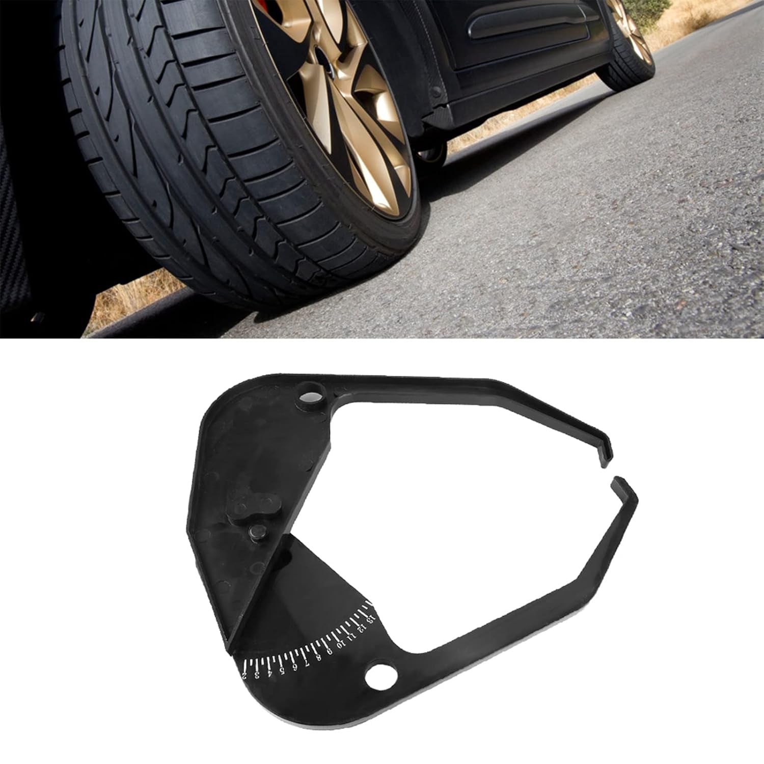 Car Tire Caliper, Wheel Caliper Tool, Wheel Width Caliper, Portable Wheel Rim Width Measuring Tool Tire Balancer Car Wheel Caliper Car Measuring Tool