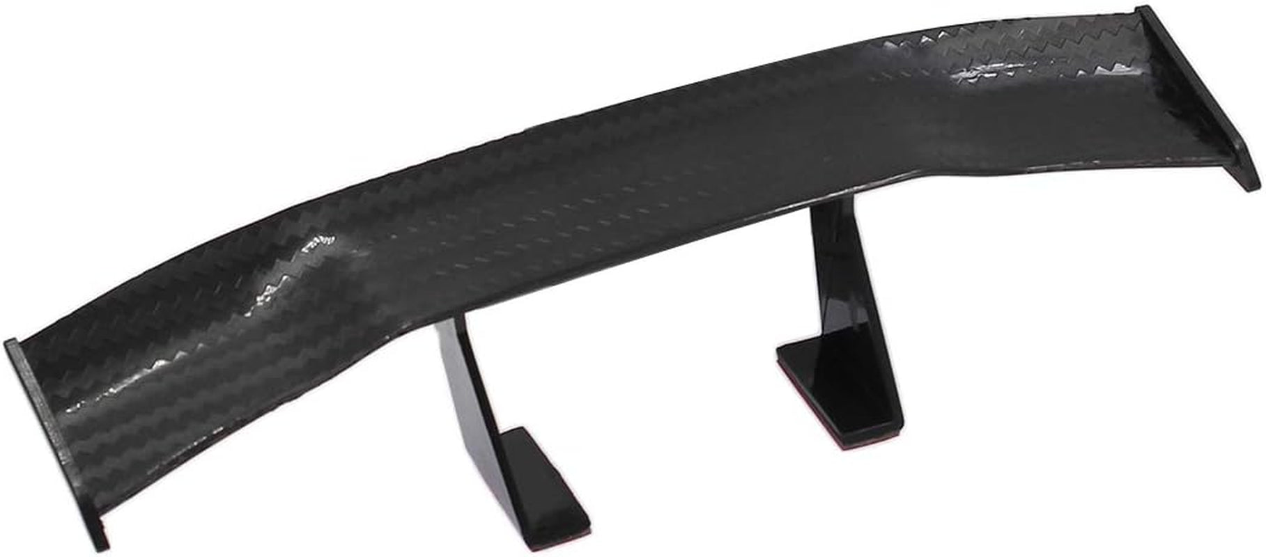 2Pcs Universal Car Mini Spoiler Wing, Auto Car Tail Wing Mini Auto Carbon Fiber Texture Decoration without Perforation Tail Decoration, 6.7 Inch Length (Black)